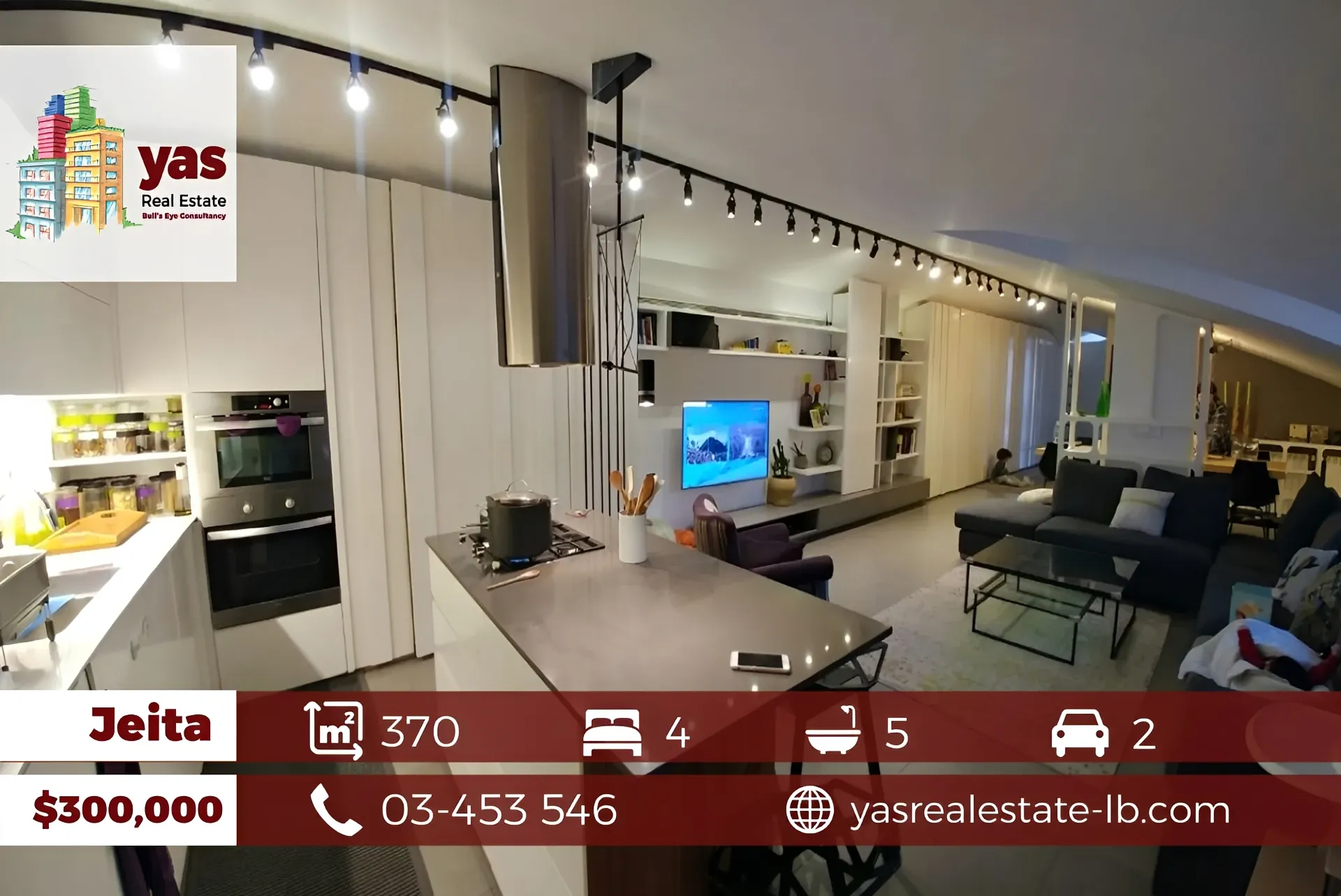 Apartment for Sale in Jeita - 4 bed, 5 bath