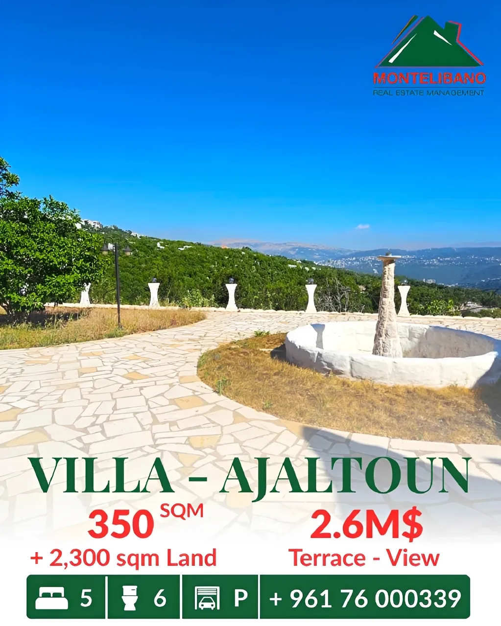 Villa for sale in Ajaltoun, Lebanon