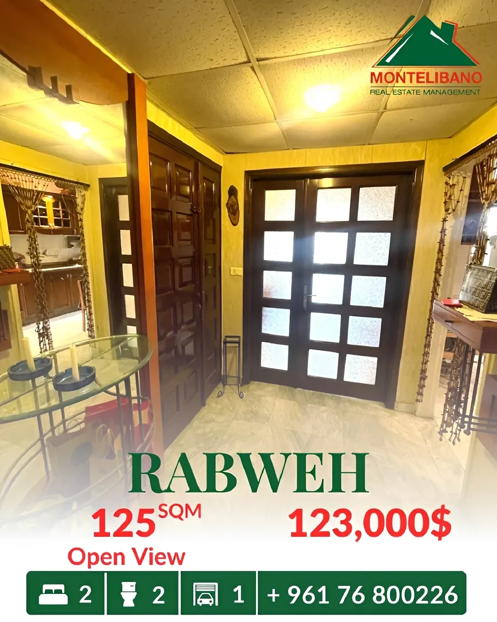Apartment for sale in Rabweh, Bayrut, Lebanon