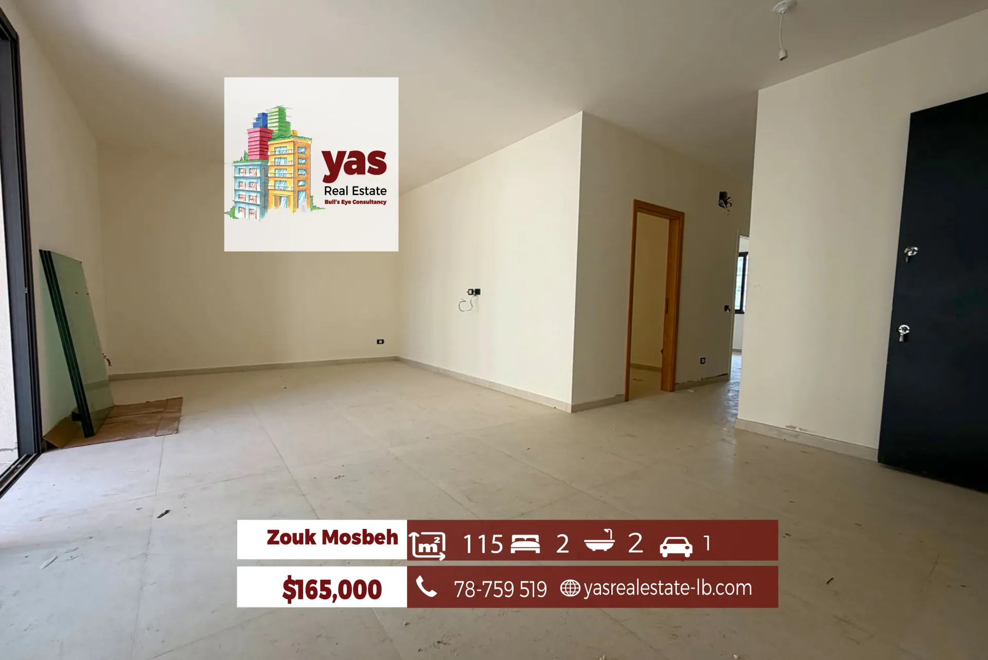 Apartment for Sale in Zouk Mosbeh - 2 bed, 2 bath