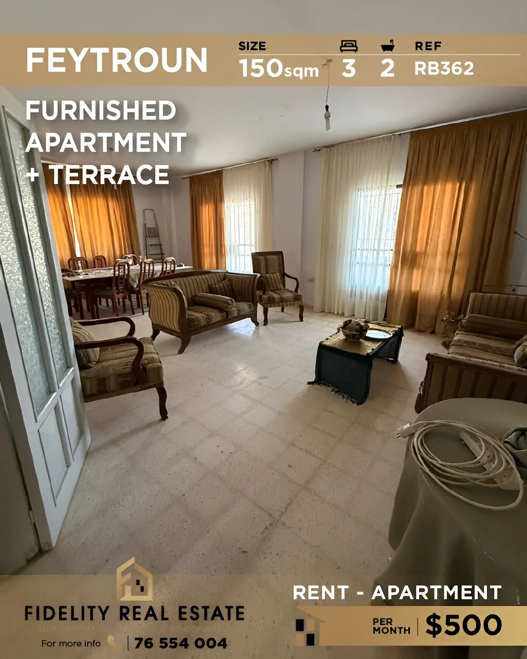 Apartment for rent in Faitroun, Lebanon