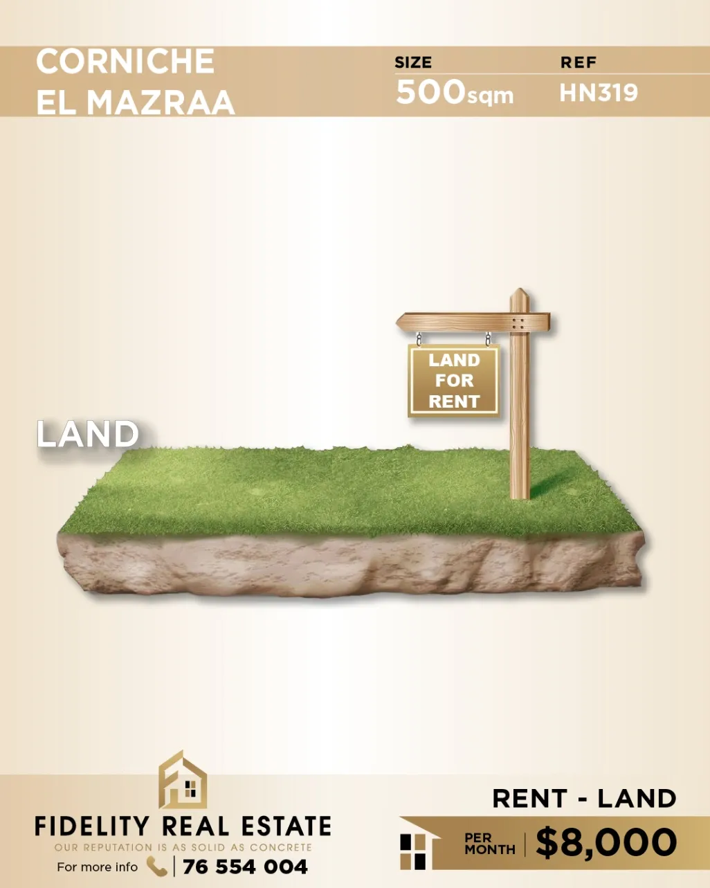 Commercial Land for rent in Corniche el Mazraa, Beirut