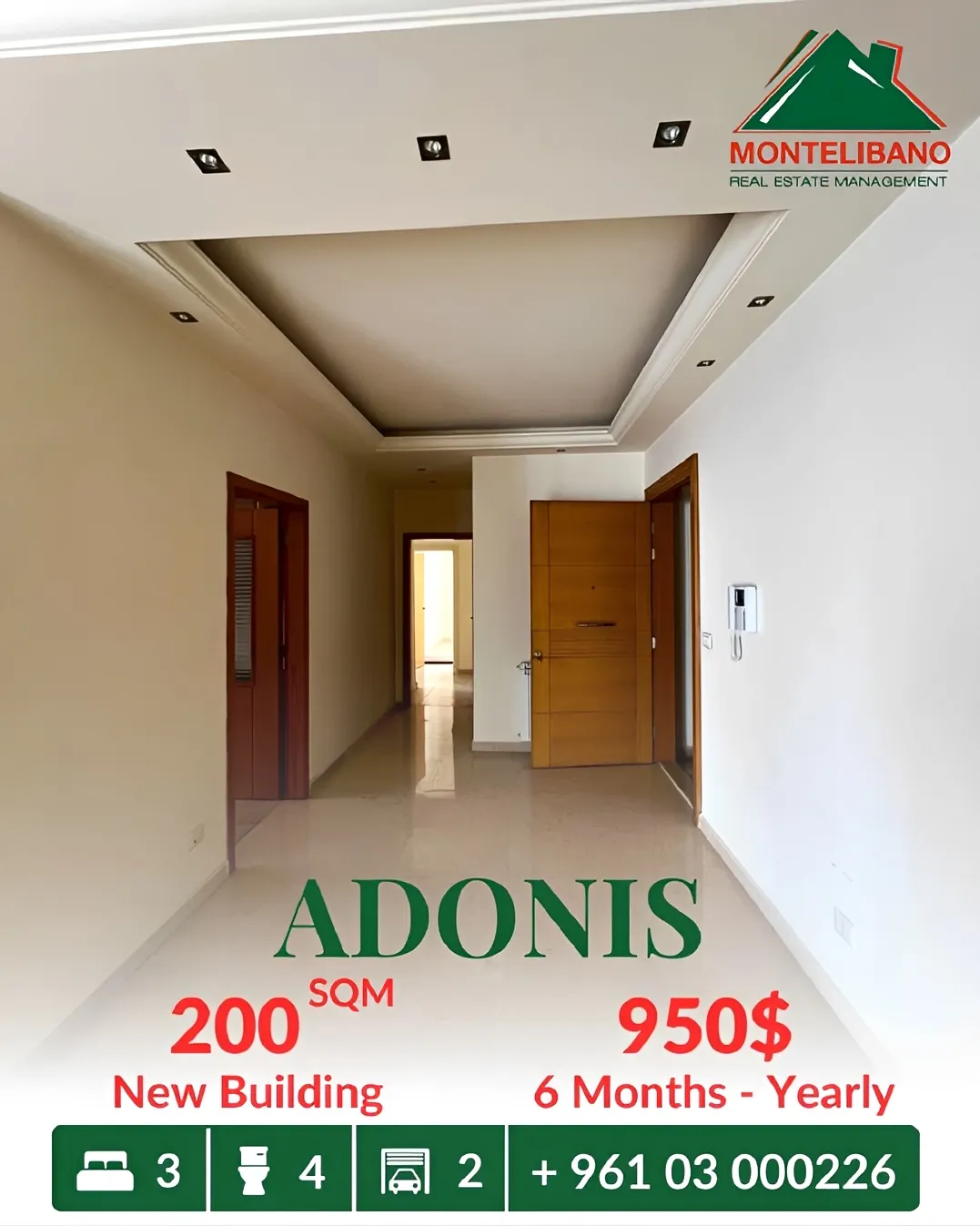 Apartment for rent in Adonis, Lebanon
