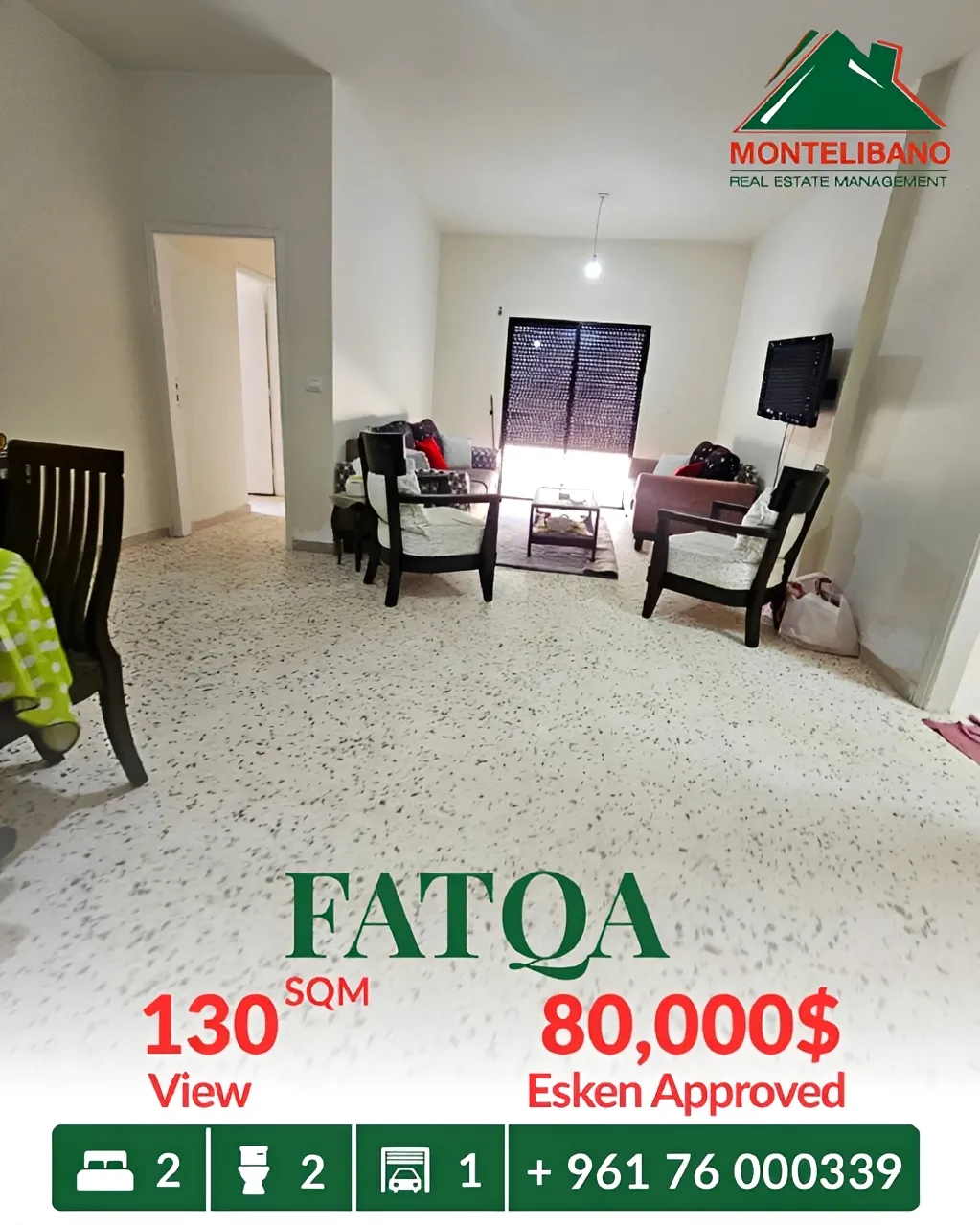Apartment for sale in Fatqa, Lebanon