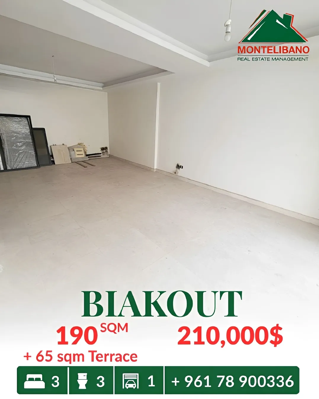 Apartment for sale in Biaqout, Lebanon