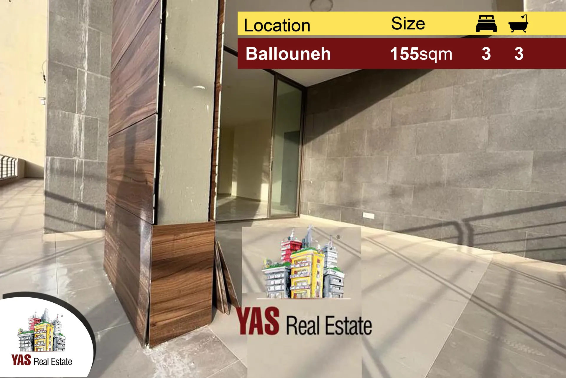 Apartment for Sale in Ballouneh - 3 bed, 3 bath