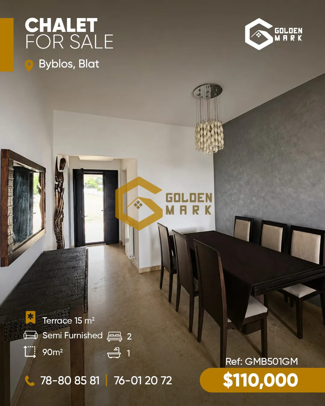 Chalet for Sale in Byblos - 1 bed, 2 bath