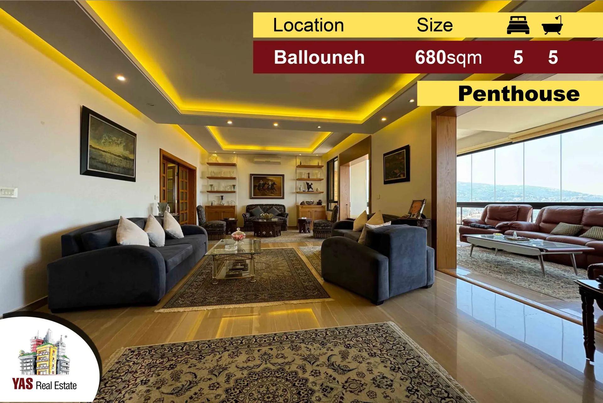Apartment for Sale in Ballouneh - 5 bed, 5 bath