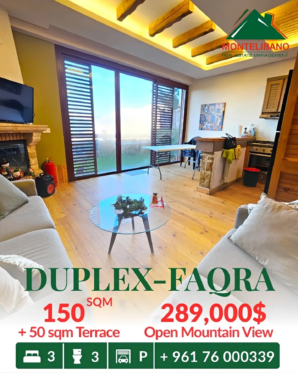 Duplex for sale in Faqra, Lebanon