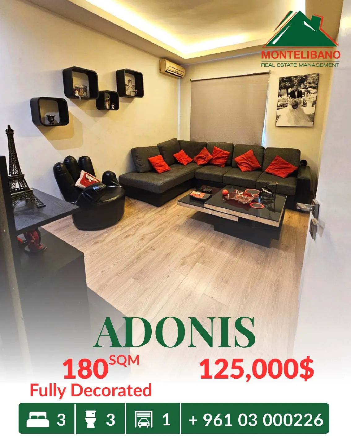 Apartment for sale in Adonis, Lebanon