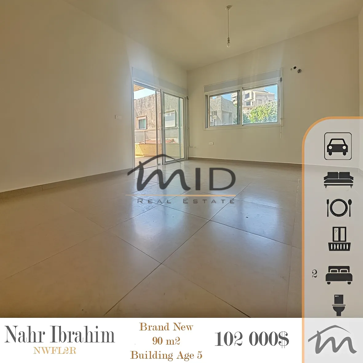 Apartment for sale in Nahr ibrahim, lebanon - 2 bed, 1.0 bath