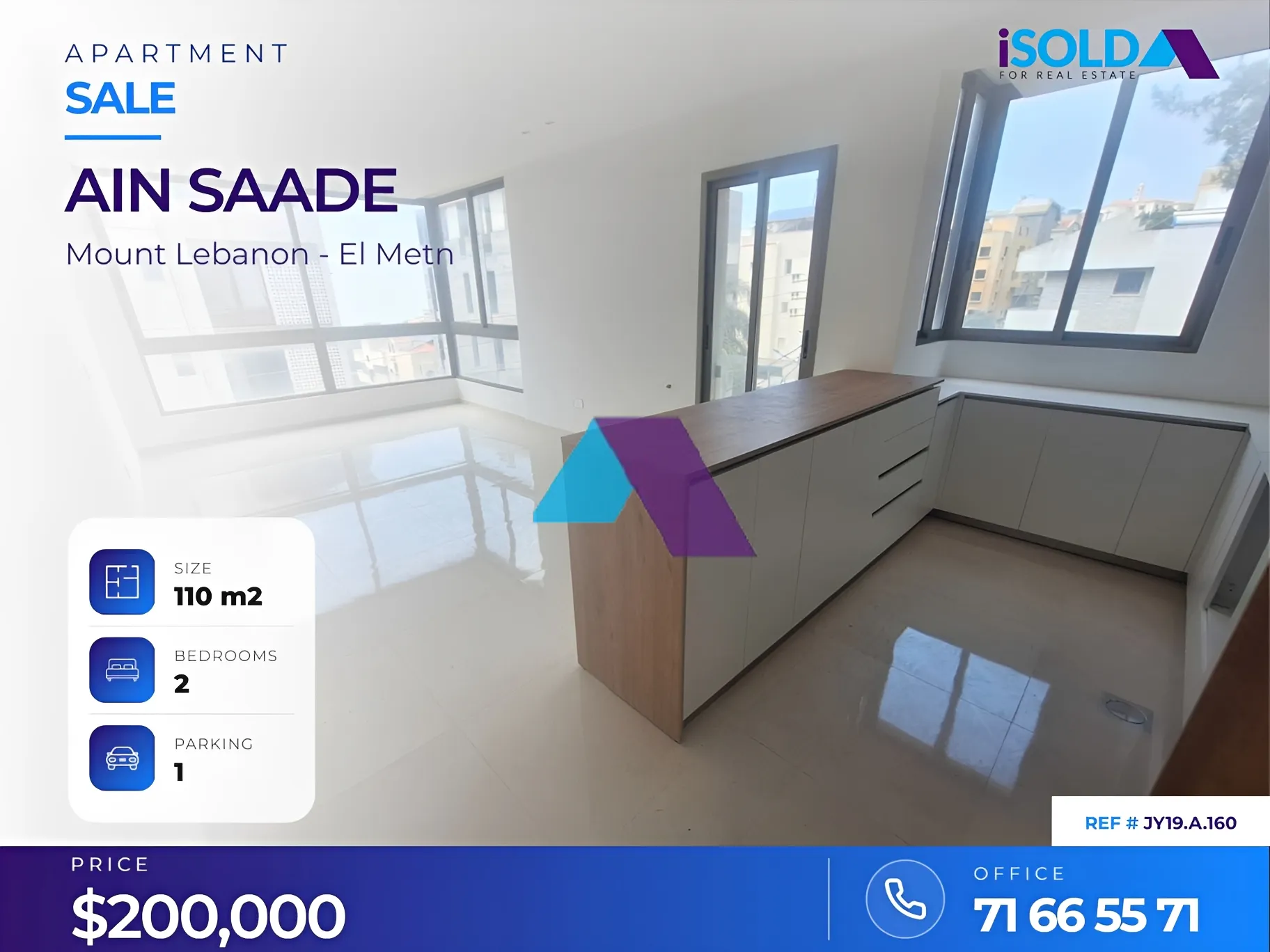 Apartment for sale in Ain Saadeh, Lebanon - 2 bed, 3 bath
