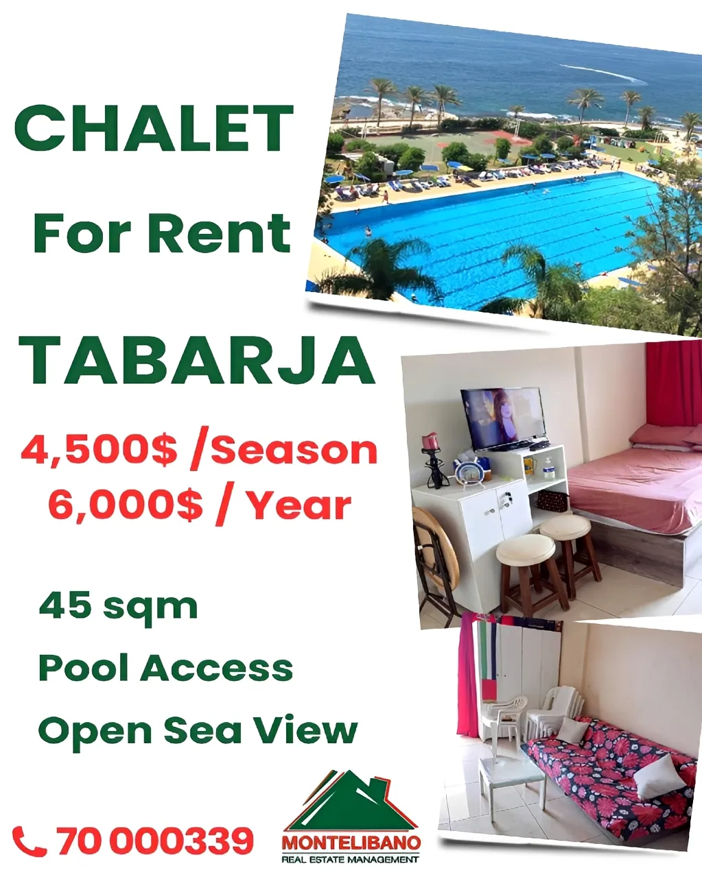 Chalet for rent in Tabarja, Lebanon
