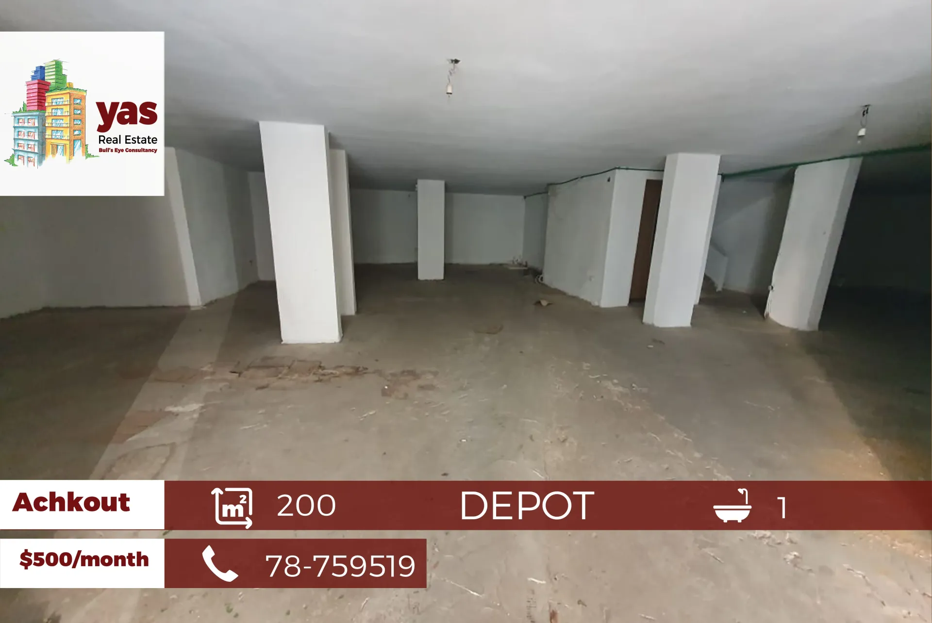 Warehouse for rent in Ashqout