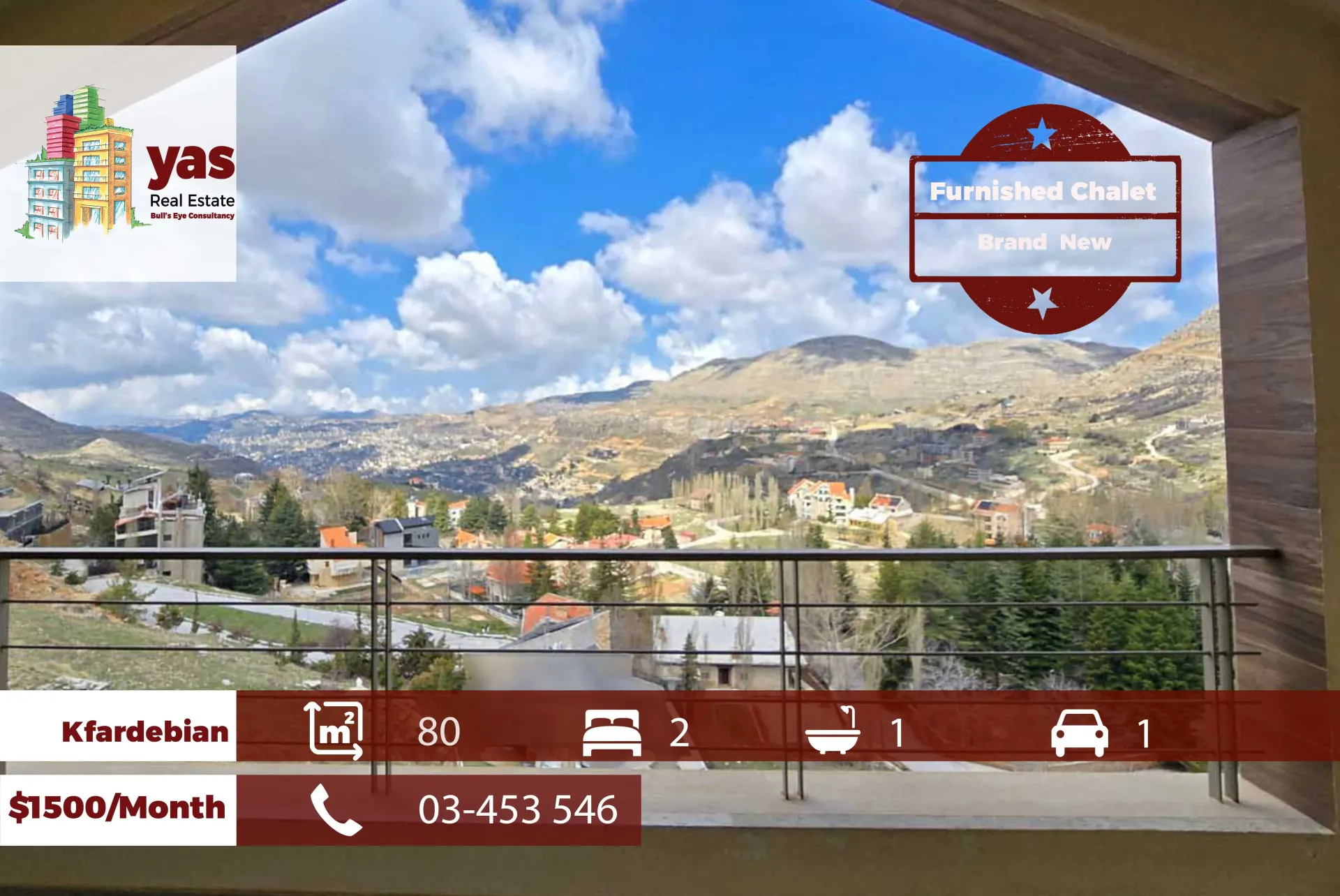 Chalet for rent in Mazraat Kfardebian