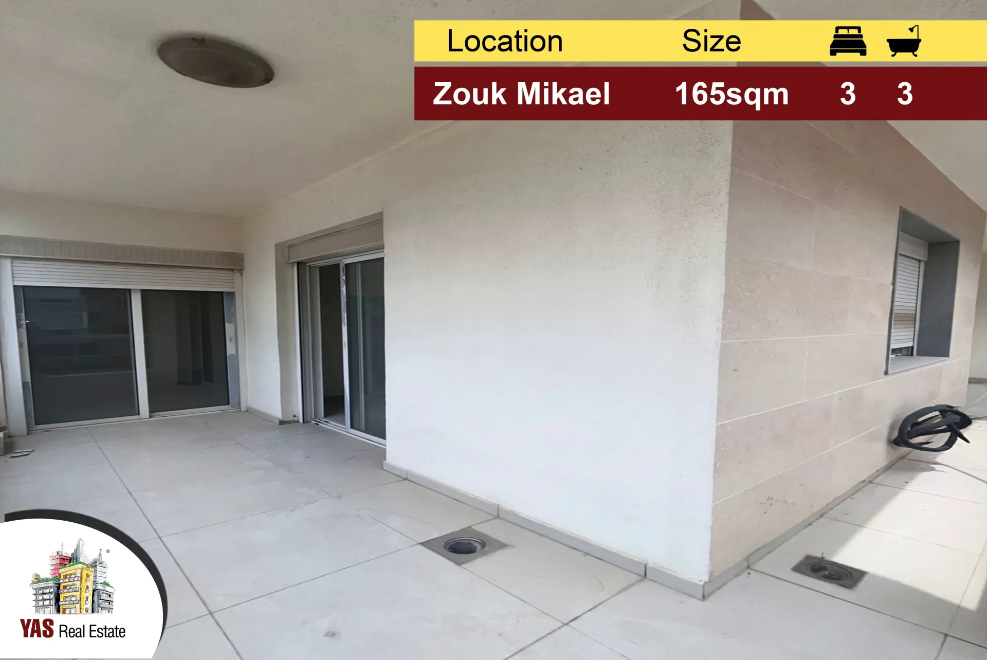Apartment for Sale in Zouk Mikael - 3 bed, 3 bath