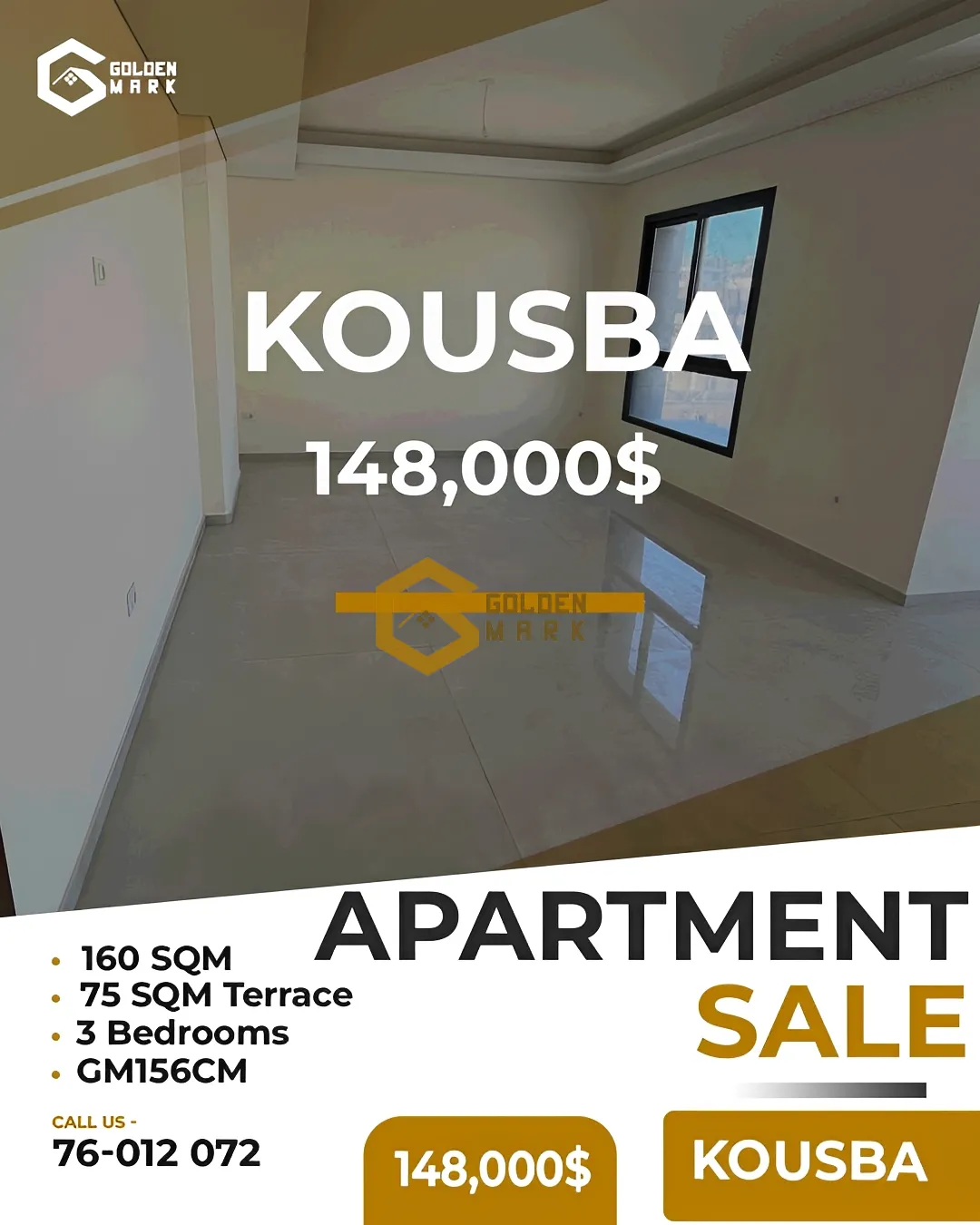 Apartment for Sale in Kousba - 3 bed, 3 bath