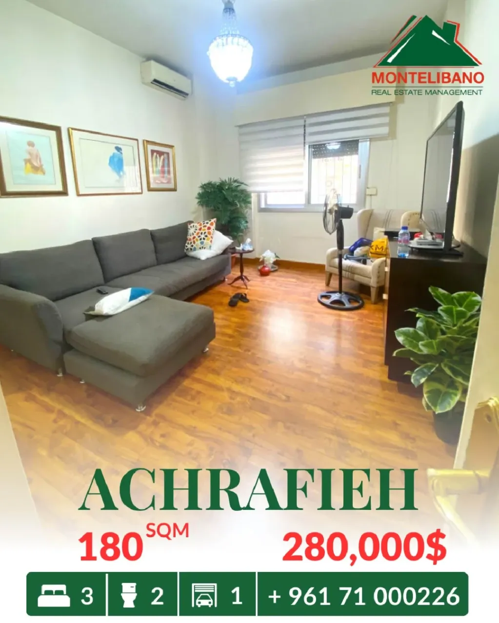 Apartment for sale in Achrafieh, Beirut, Lebanon