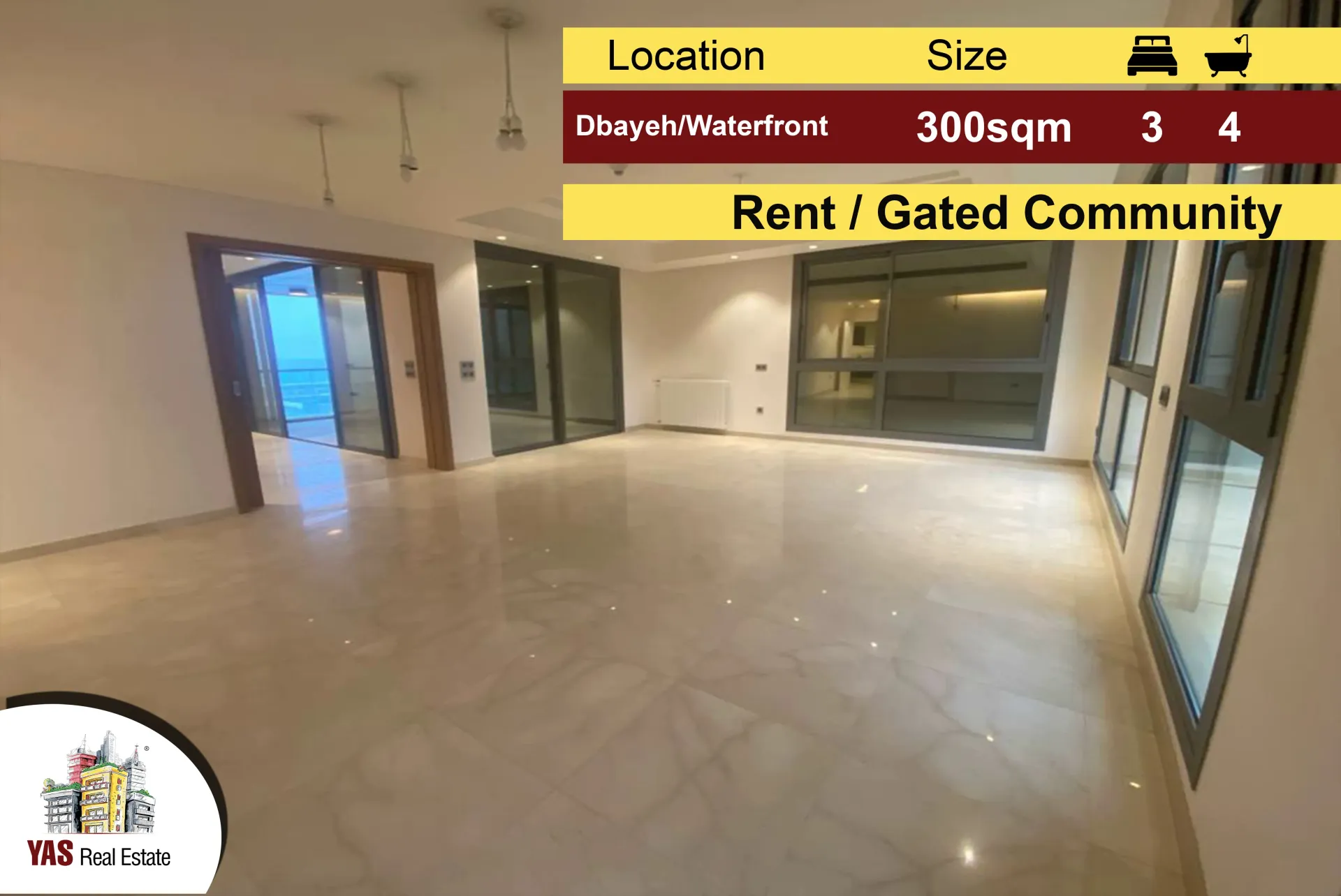 Apartment for Rent in Dbayeh - 3 bed, 4 bath
