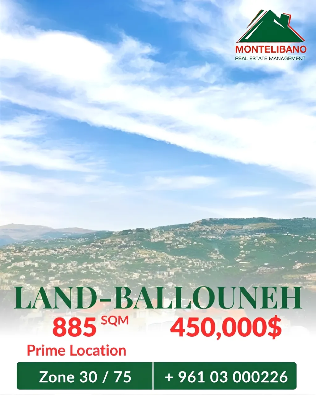 Residential Land for sale in Ballouneh, Lebanon