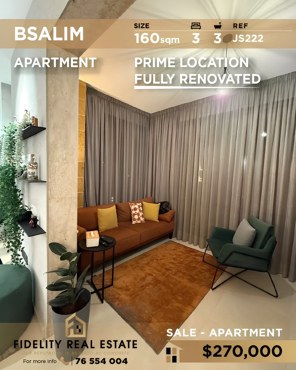Apartment for sale in Bsalim, Lebanon - 3 bed, 3 bath