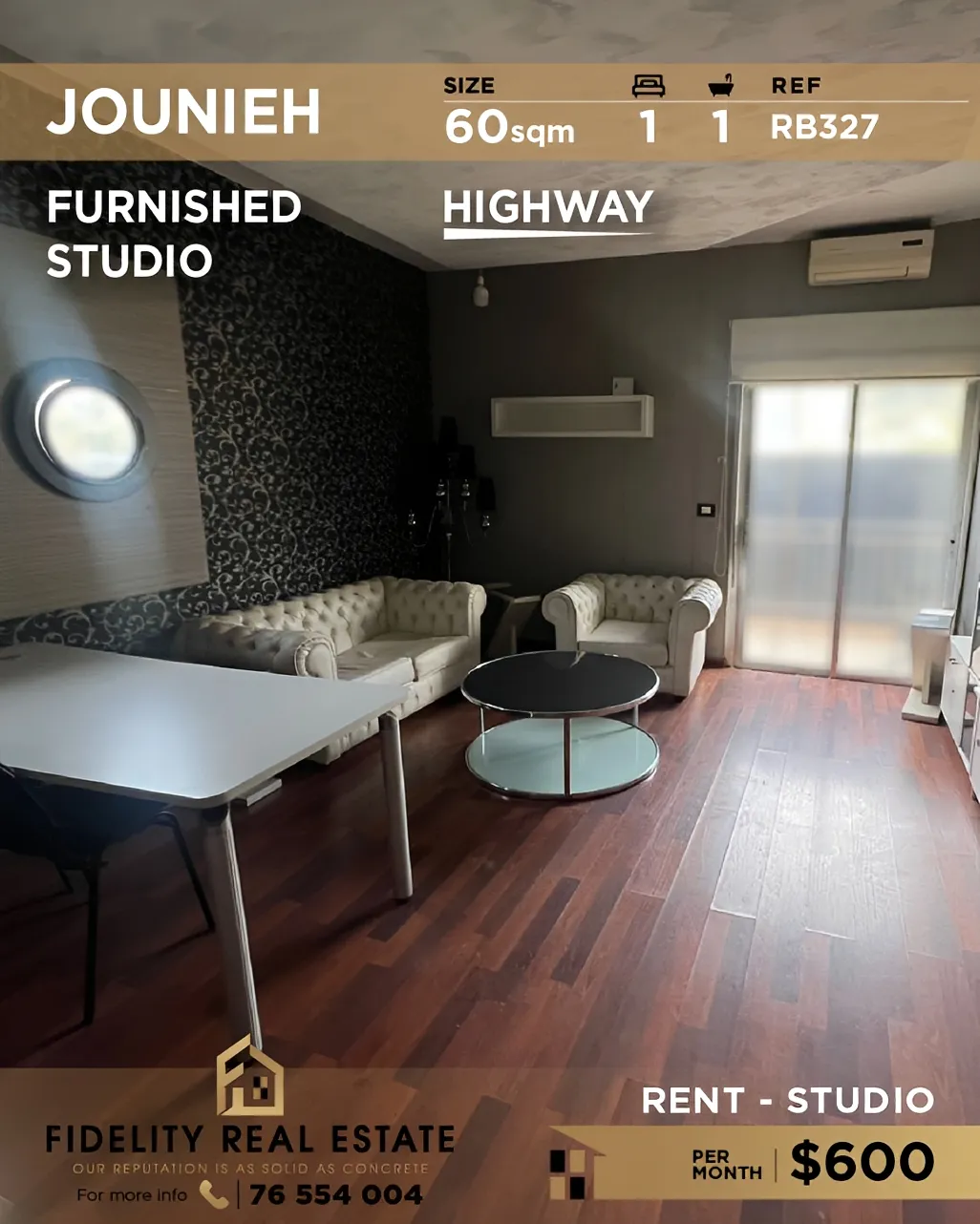 Studio for rent in Jounieh, Lebanon - 1 bed, 1 bath