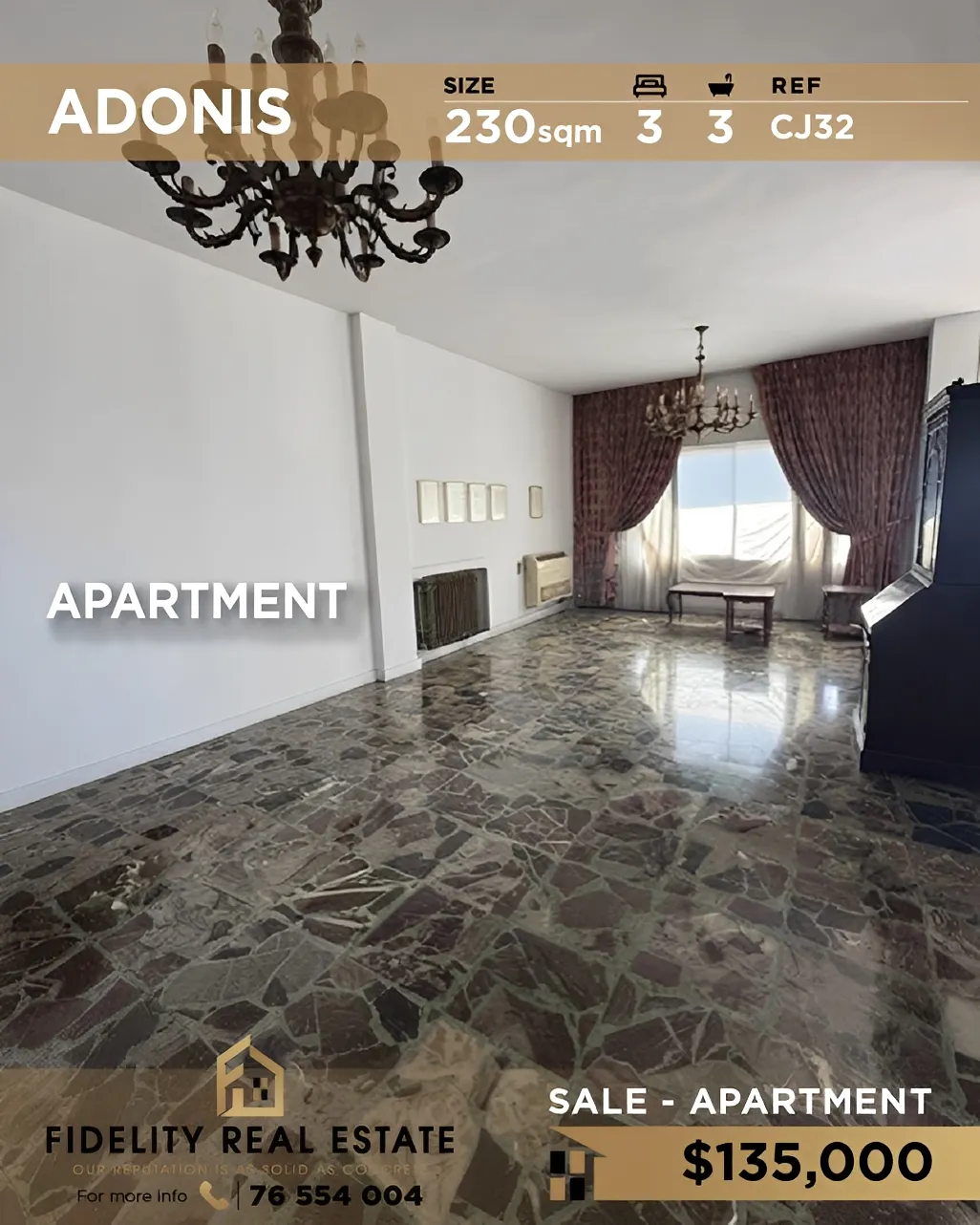 Apartment for sale in Adonis, Lebanon - 3 bed, 3 bath