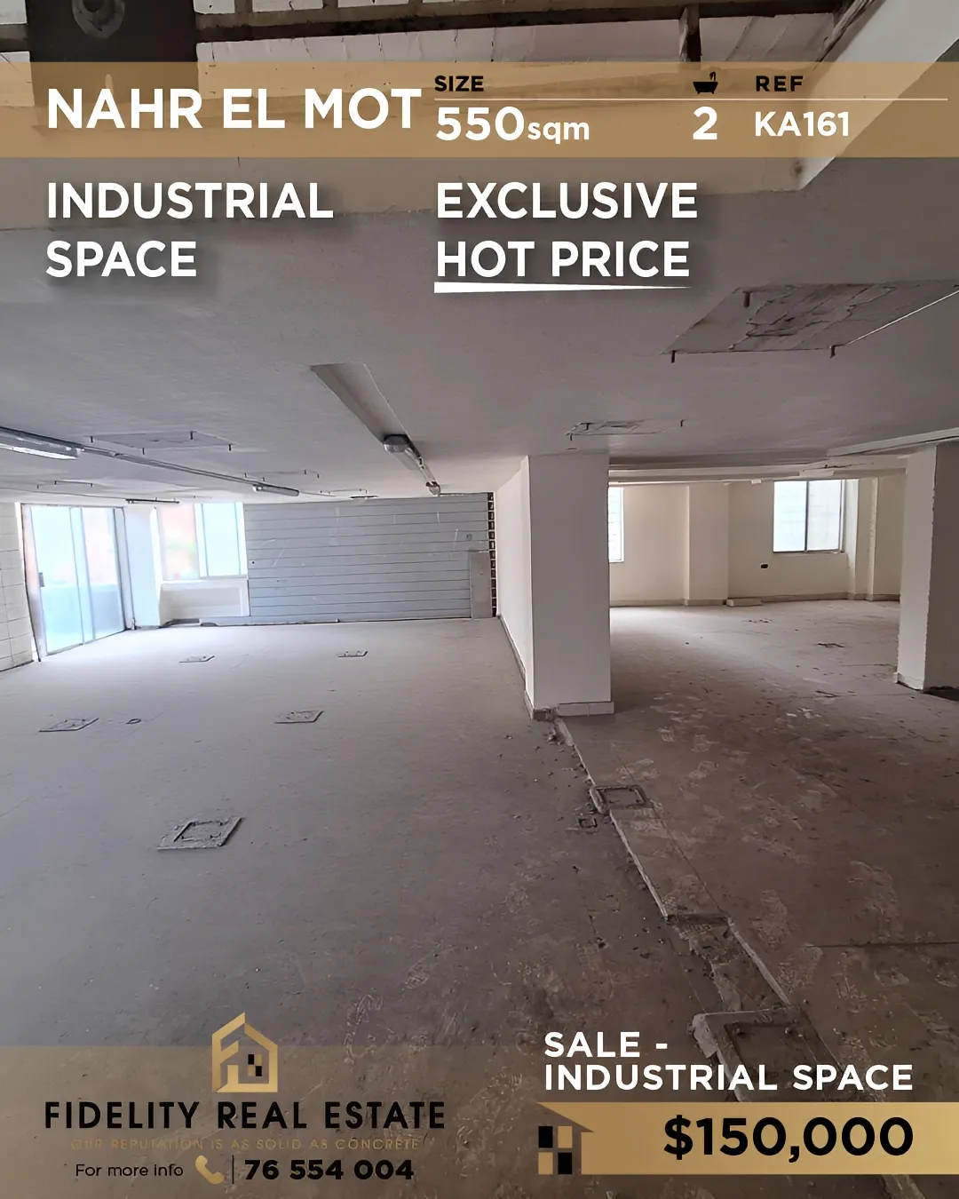 Industrial Unit for sale in Nahr El Mot، Lebanon