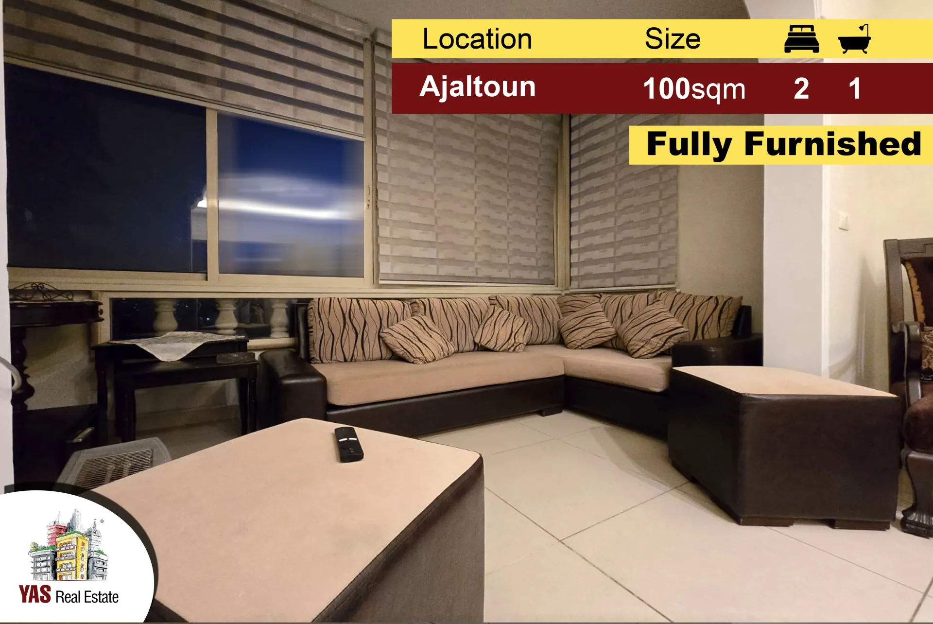 Apartment for Sale in Ajaltoun - 2 bed, 1 bath