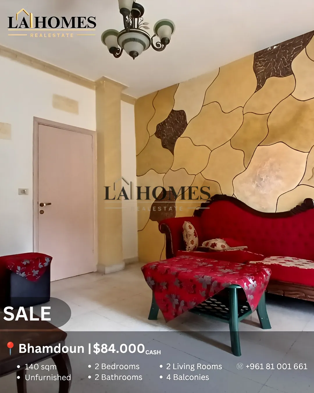 Apartment for sale in Bhamdoun