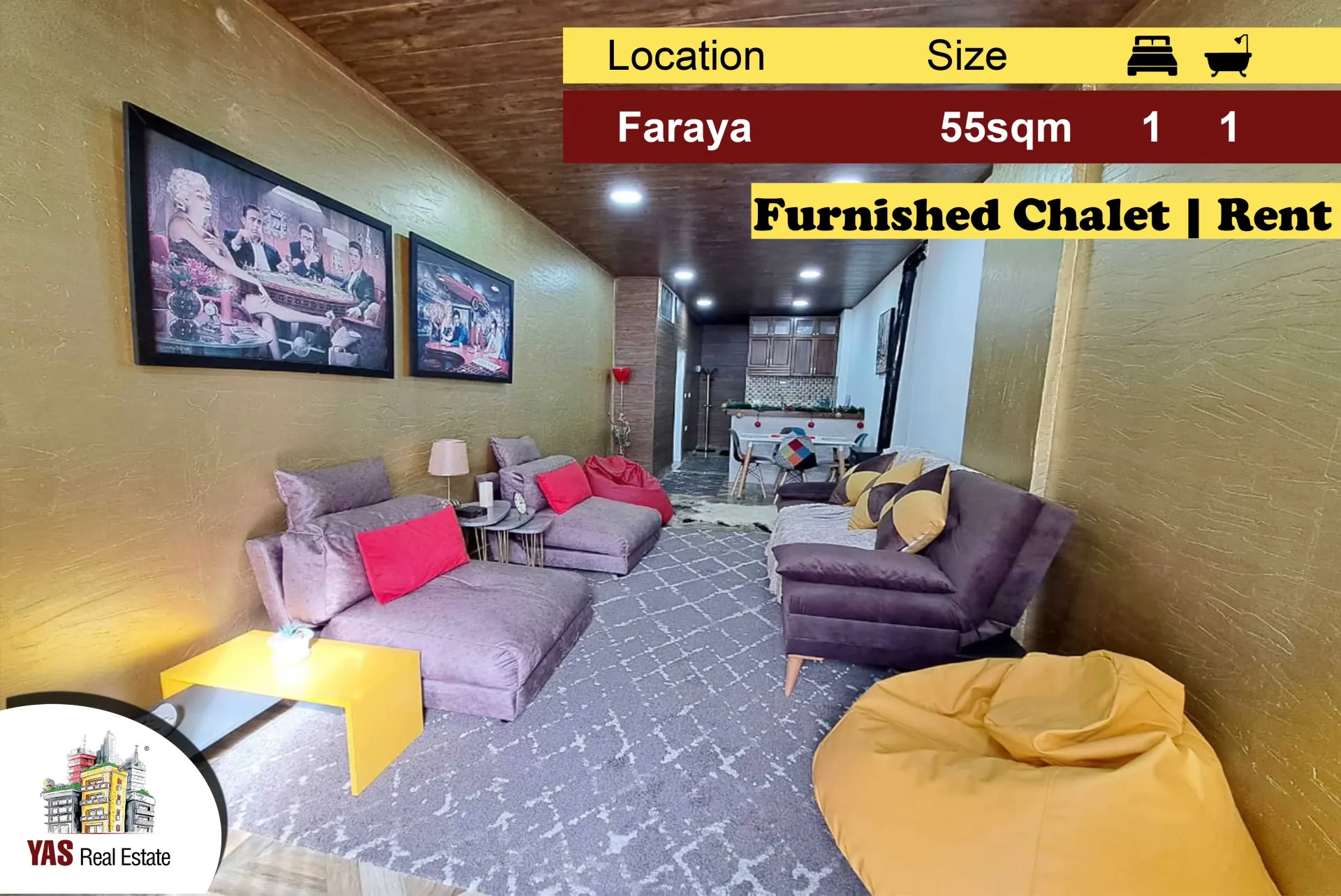 Chalet for rent in Faraya