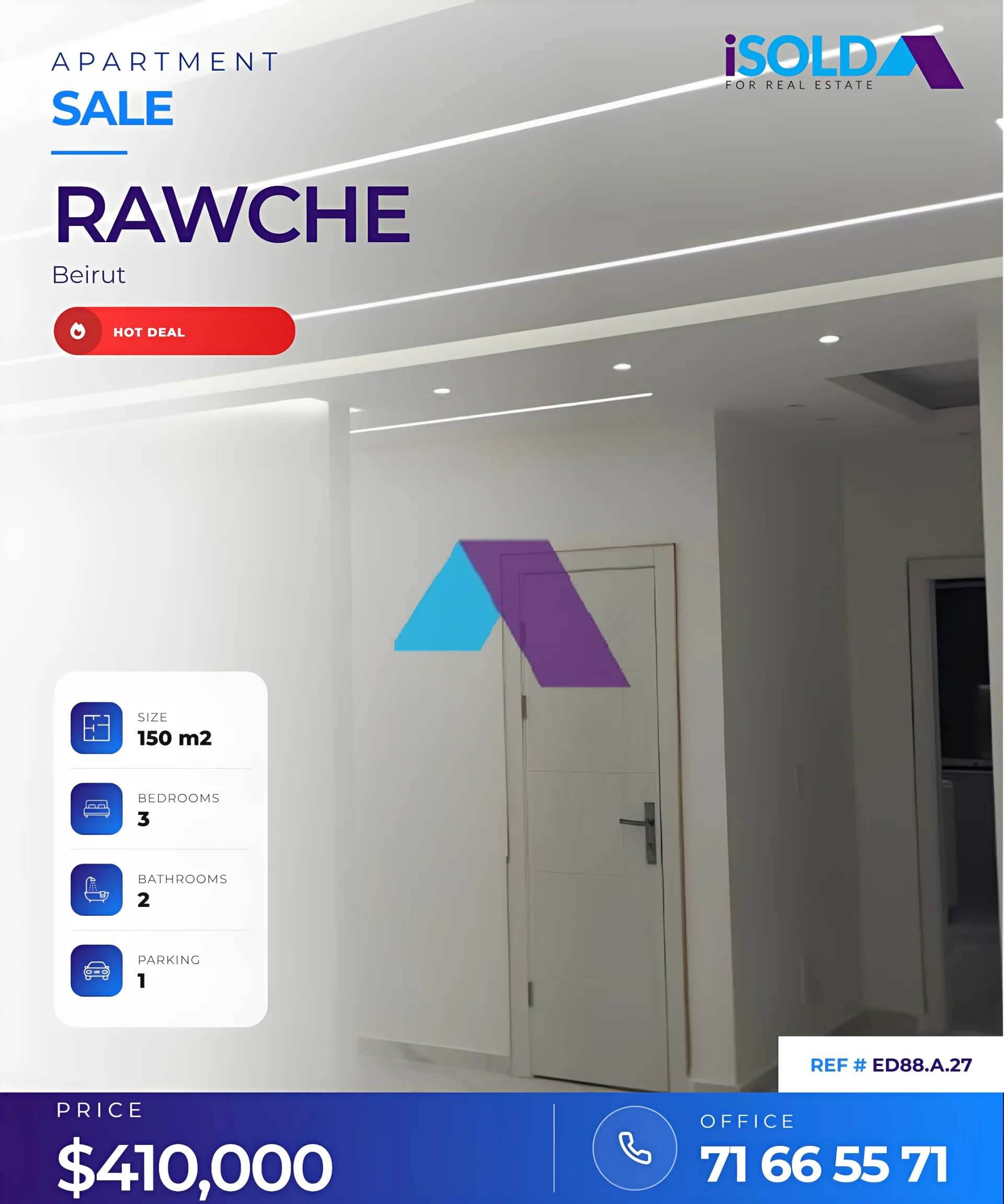 Apartment for Sale in Raoucheh