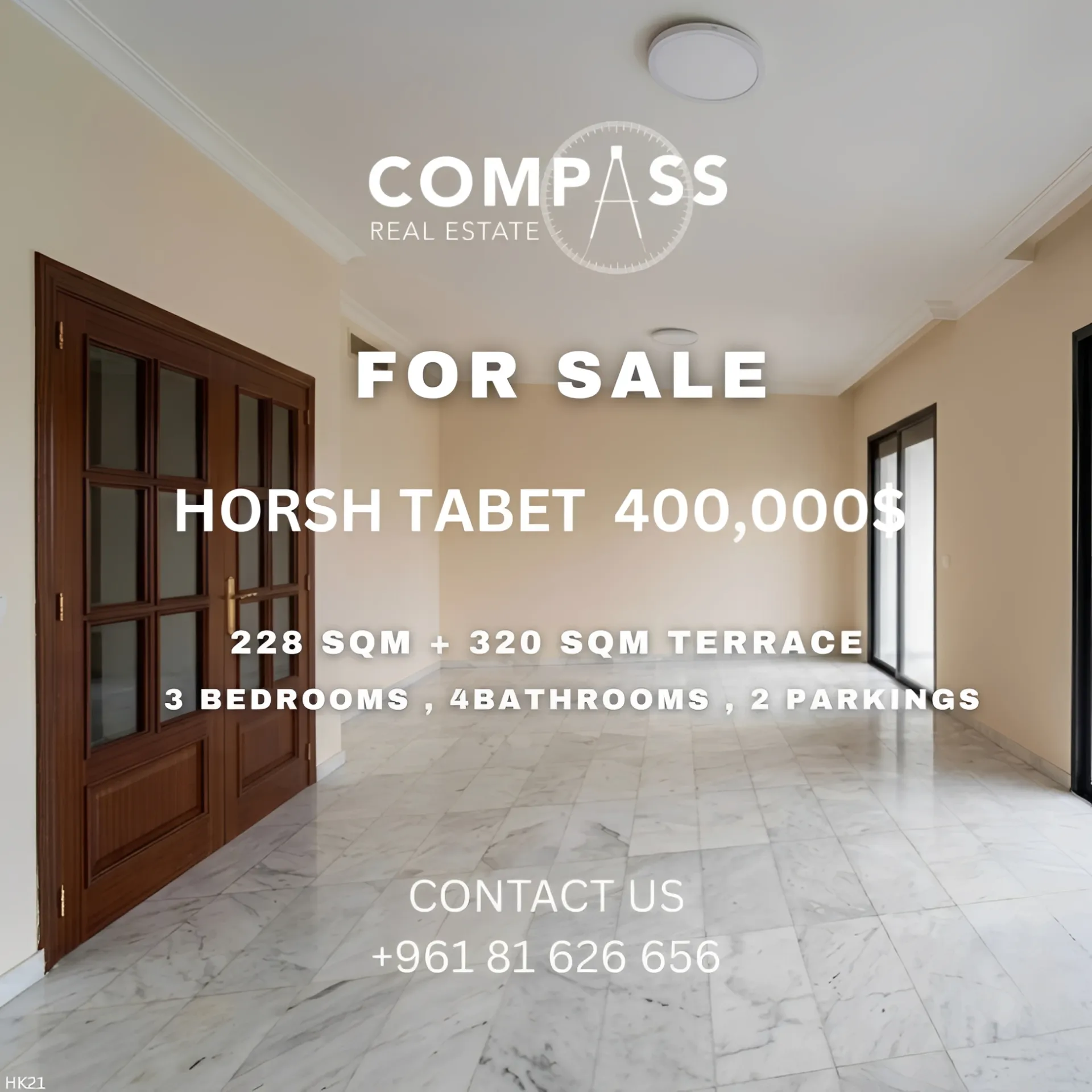 Apartment for sale in Horch Tabet, Lebanon - 3 bed, 4 bath