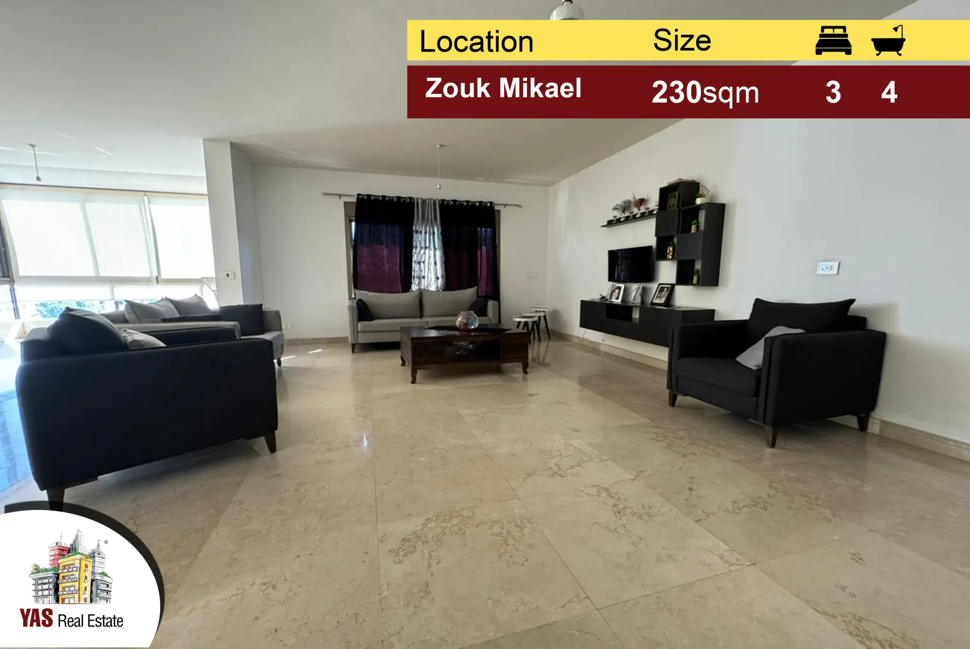 Apartment for Sale in Zouk Mikael