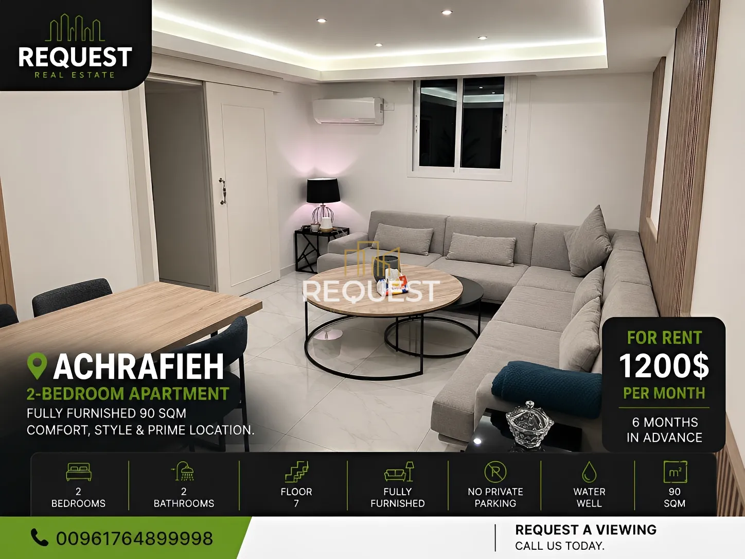 Apartment for rent in Achrafieh, beirut, lebanon - 2 bed, 2.0 bath