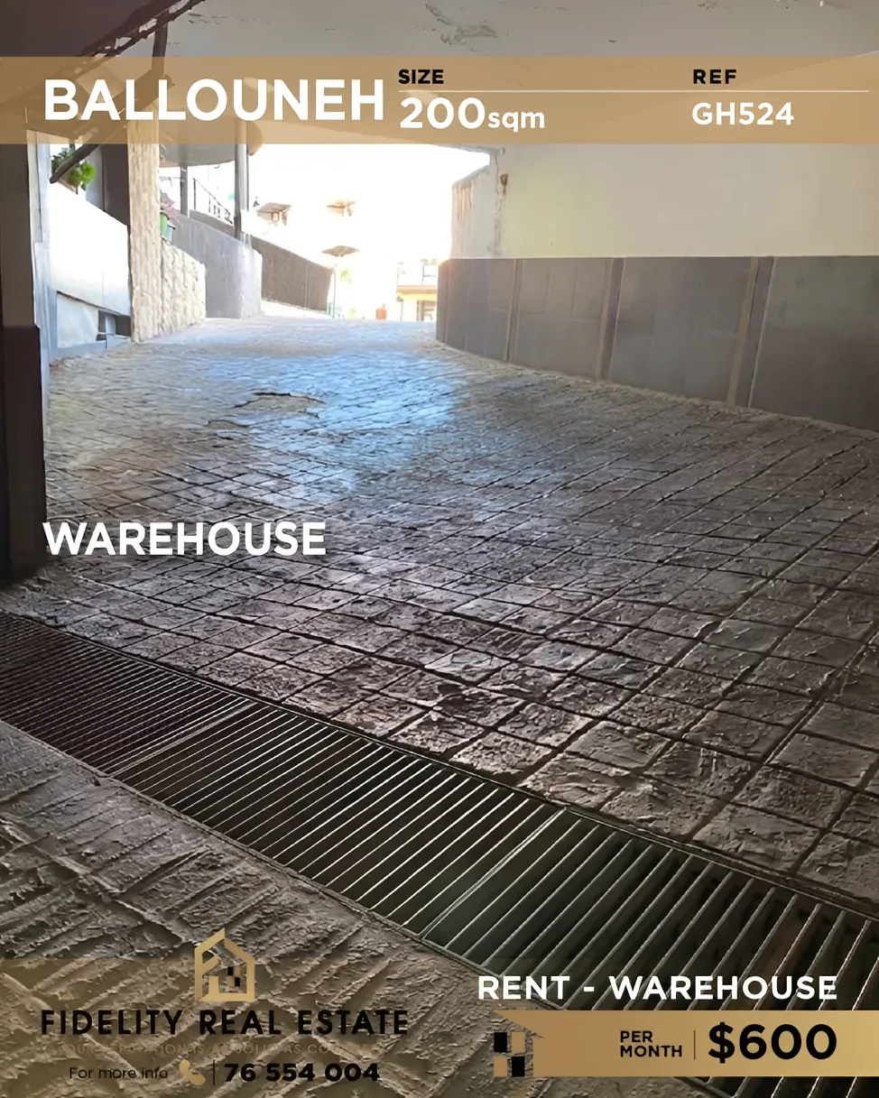 Warehouse for rent in Ballouneh, Lebanon