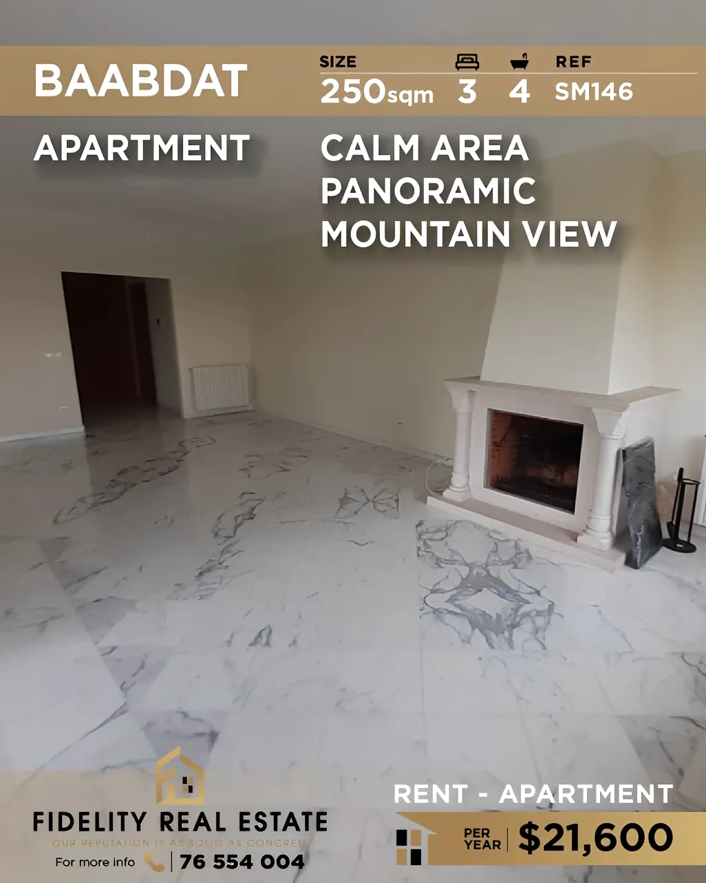 Apartment for rent in Baabdat, Lebanon - 3 bed, 4 bath