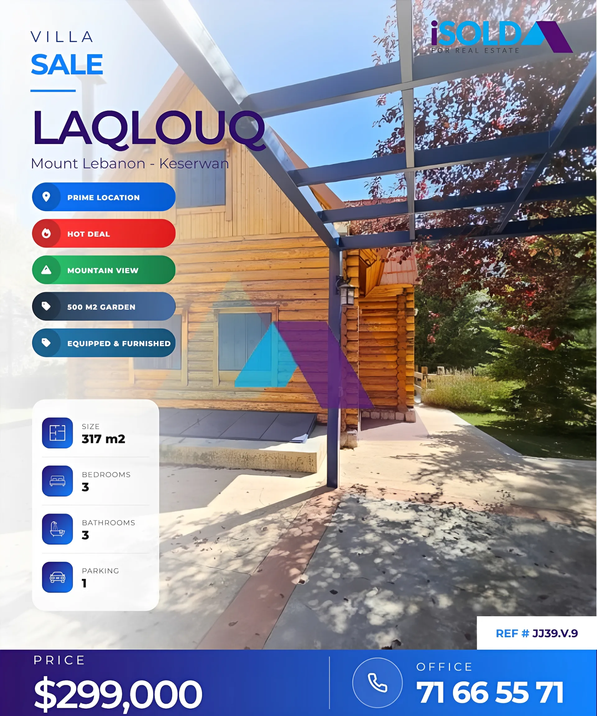 Villa for Sale in Laqlouq - 3 bed, 3 bath