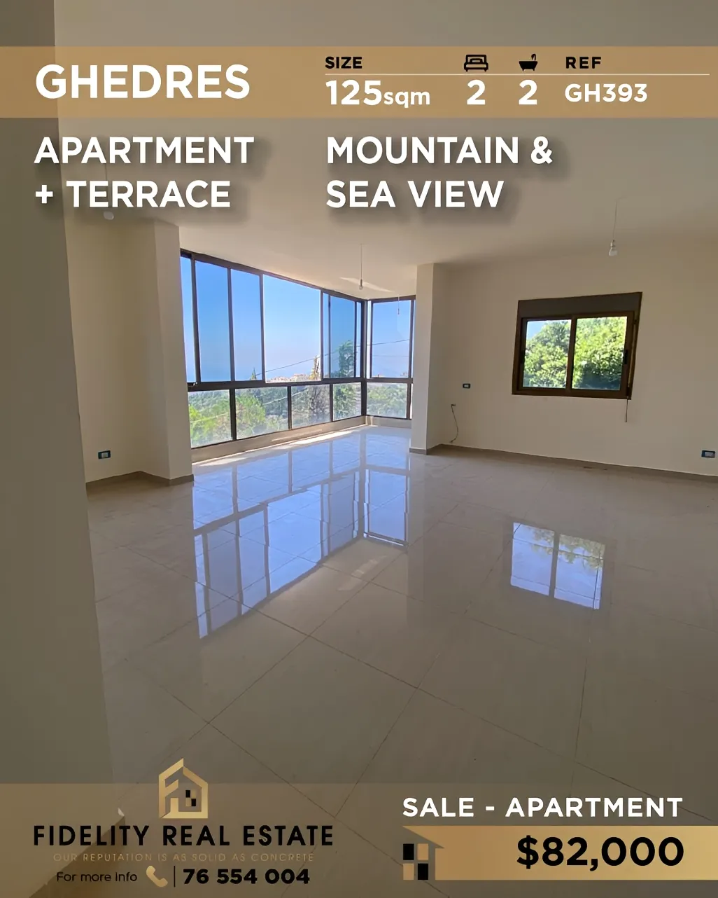 Apartment for sale in Ghadras, Lebanon - 2 bed, 2 bath