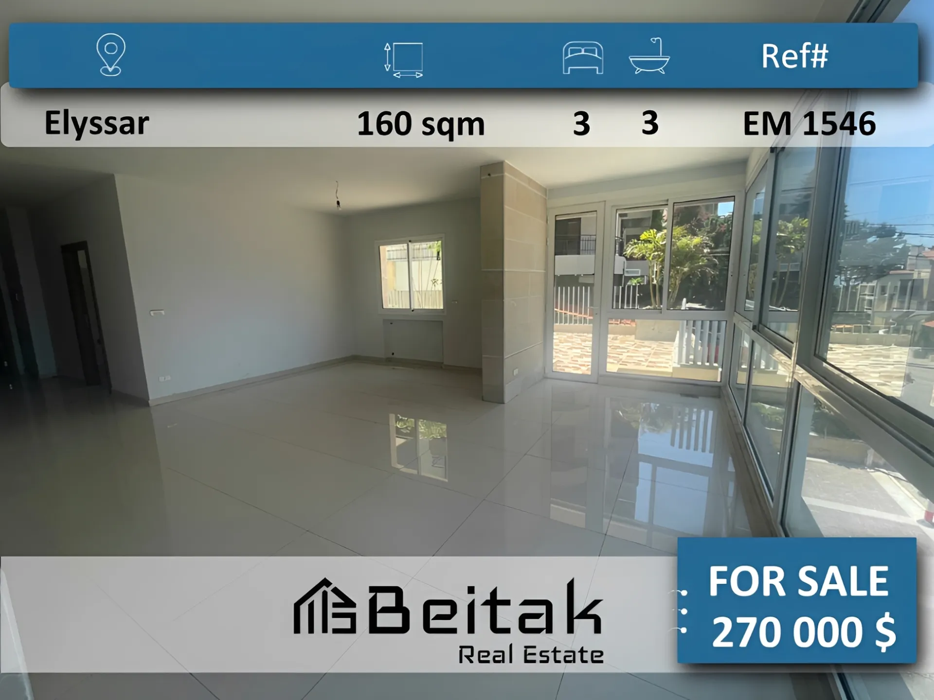 Apartment for sale in Elissar, Lebanon