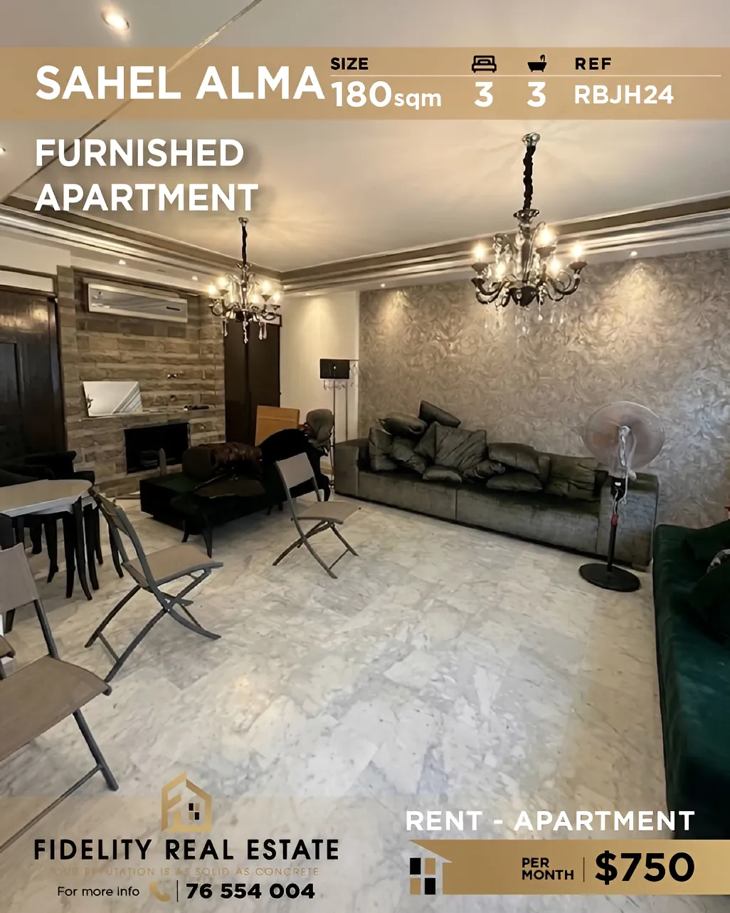 Apartment for rent in Sahel Aalma, Lebanon - 3 bed, 3 bath