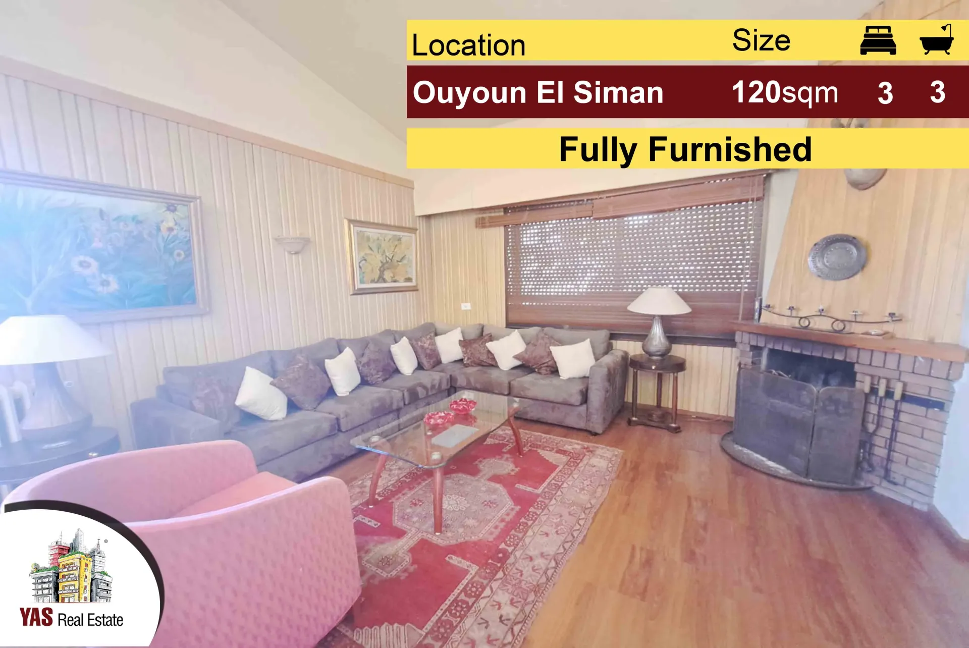 Chalet for Sale in Aayoun El Siman - 3 bed, 3 bath