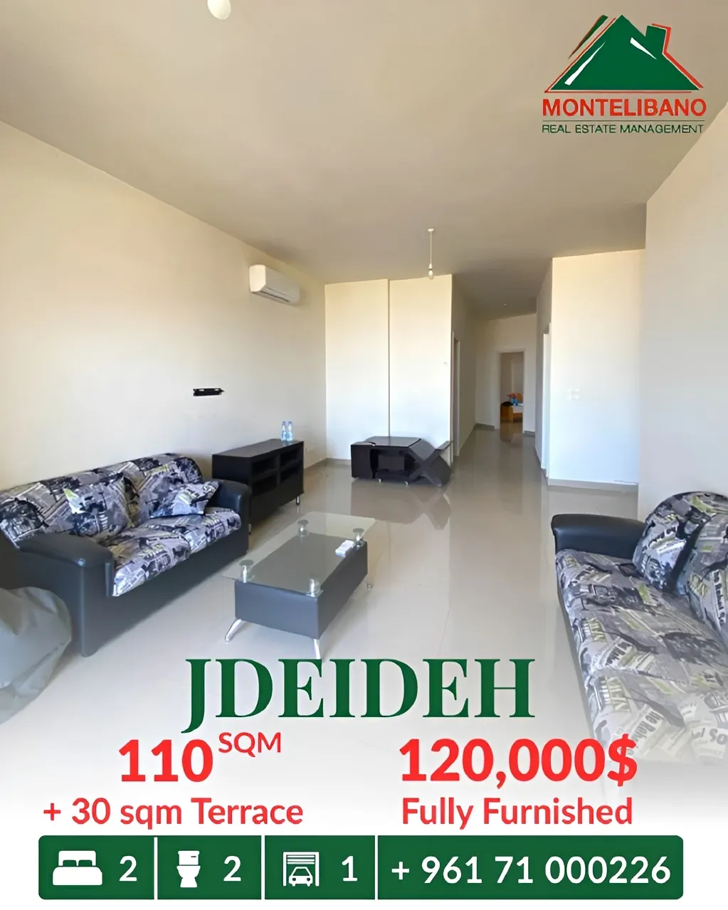 Apartment for sale in Jdeideh