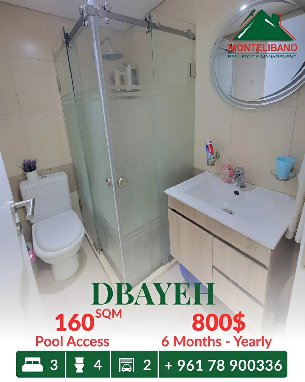 Apartment for rent in Dbayeh