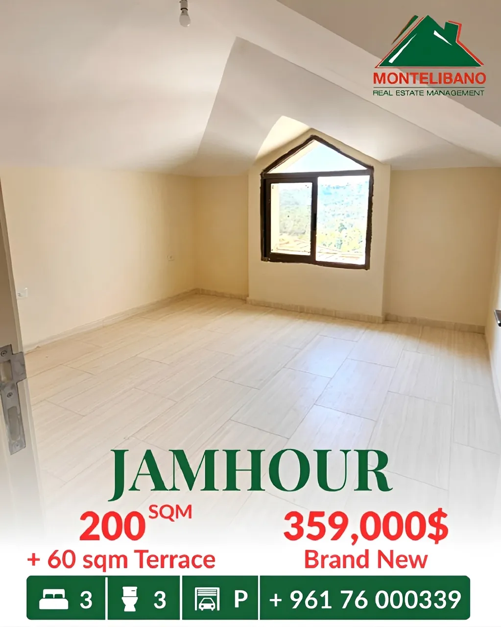 Apartment for sale in Jamhour, Lebanon