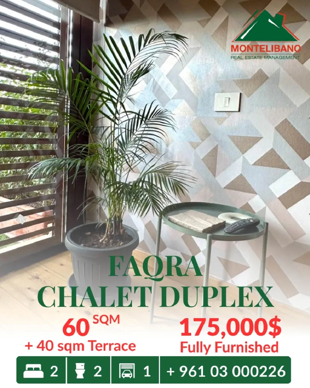 Chalet for sale in Faqra, Lebanon