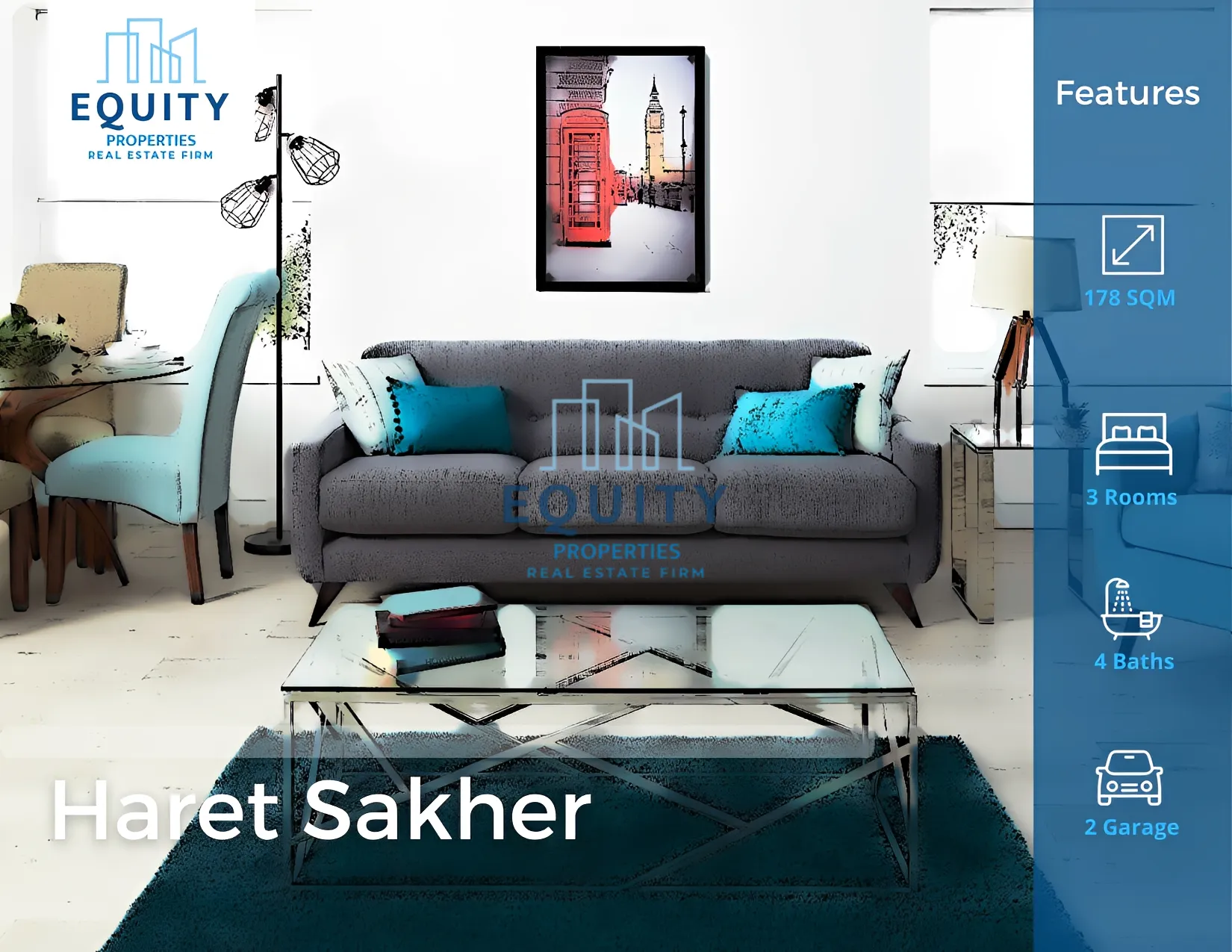 Apartment for Sale in Haret Sakher - 3 bed, 4 bath