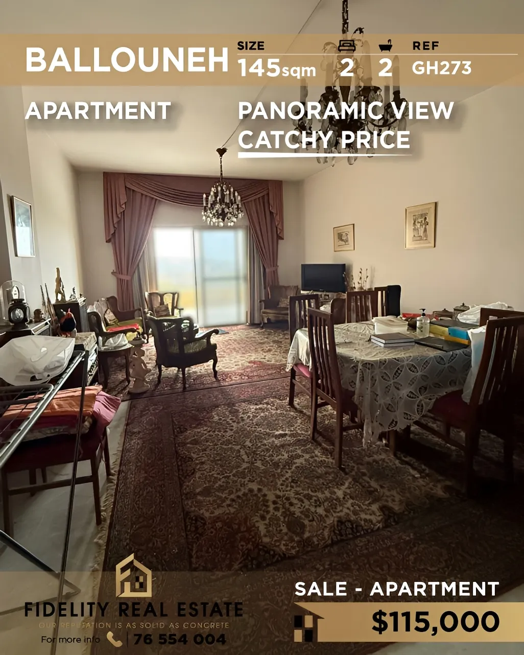 Apartment for sale in Ballouneh, Lebanon - 2 bed, 2 bath