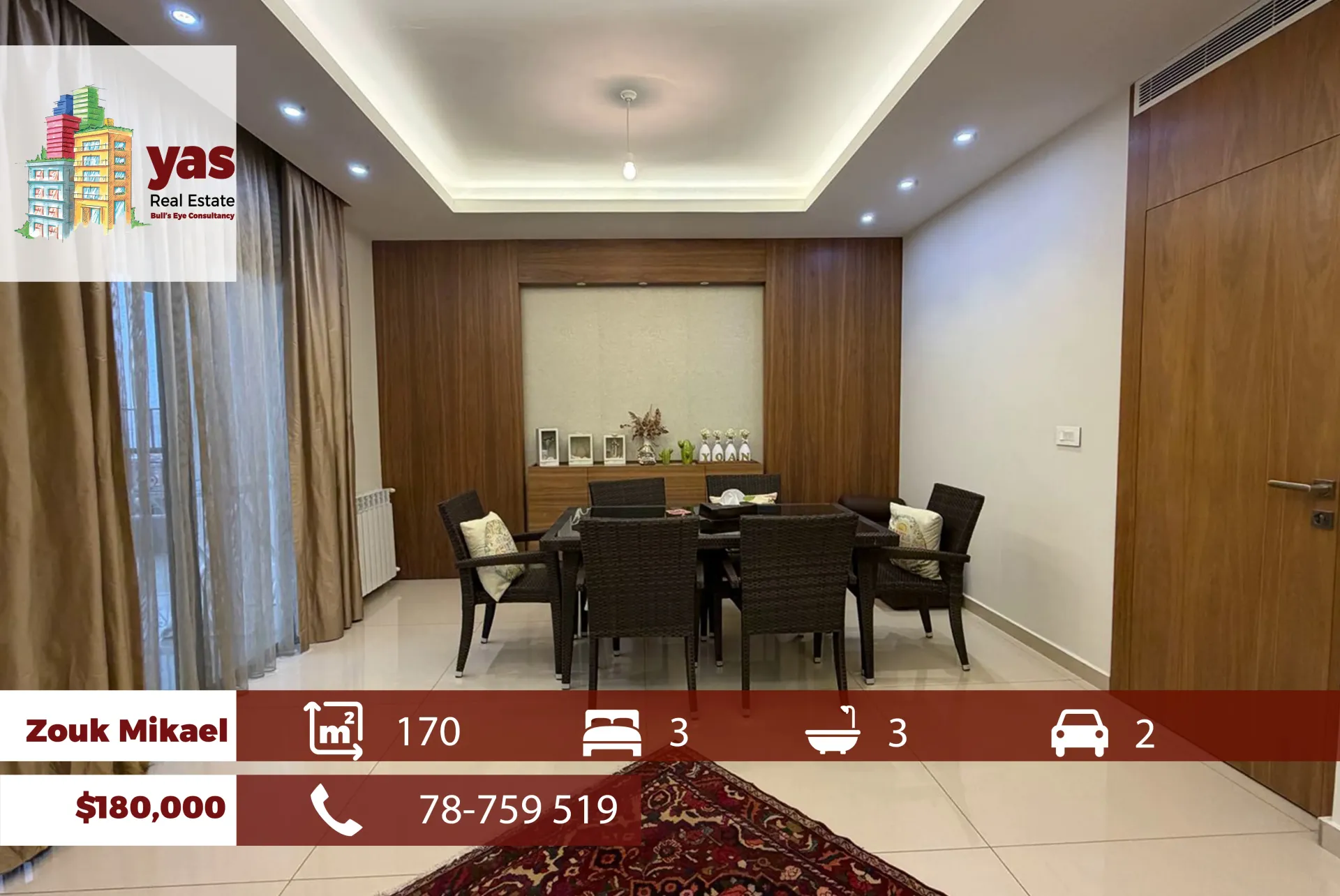 Apartment for Sale in Zouk Mikael