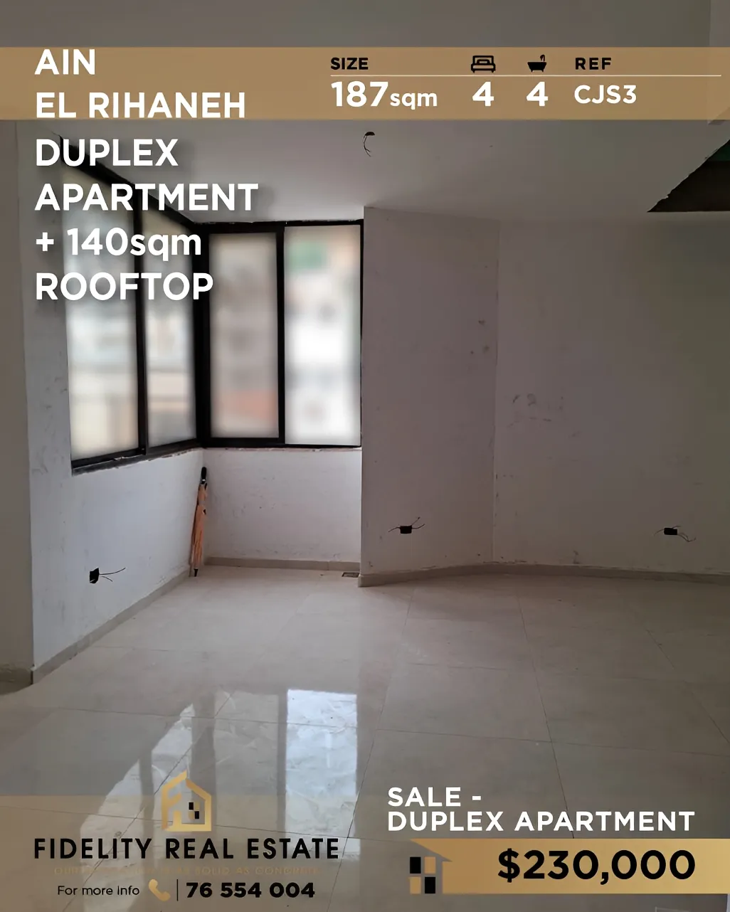 Duplex for sale in Ain El Rihaneh, Lebanon